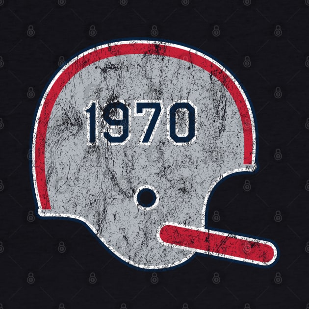 New England Patriots Year Founded Vintage Helmet by Rad Love